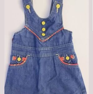 VTG Sanforized Girl's Denim Dress Calabash 2T